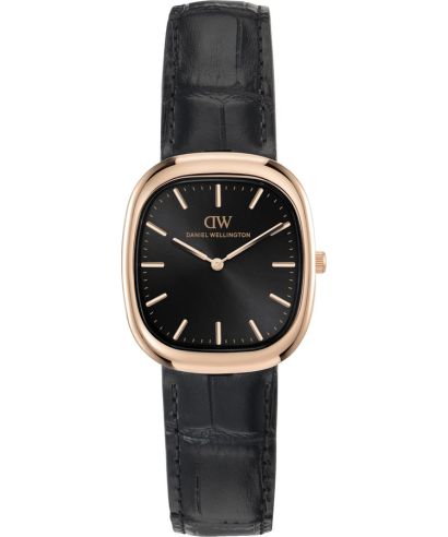 Годинник Жіночий Daniel Wellington Cort Black Leather Black Rose Gold 30mm