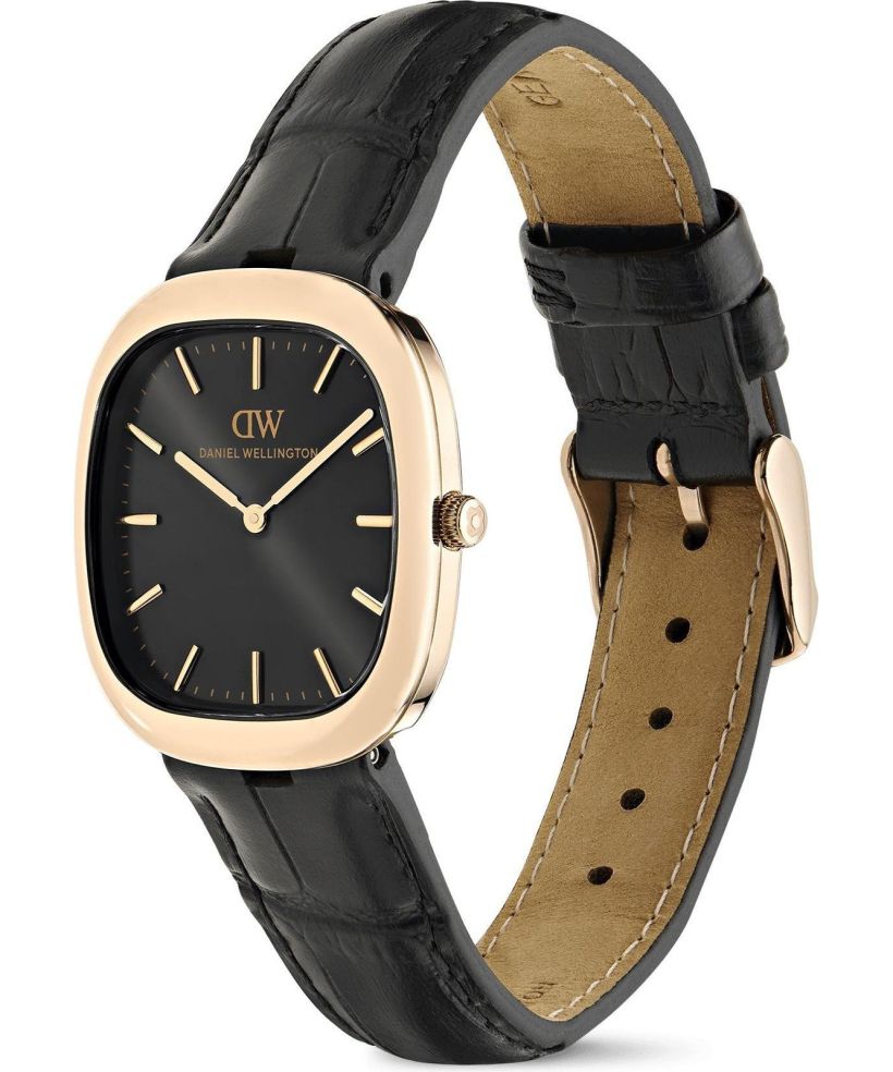 Годинник Жіночий Daniel Wellington Cort Black Leather Black Rose Gold 30mm