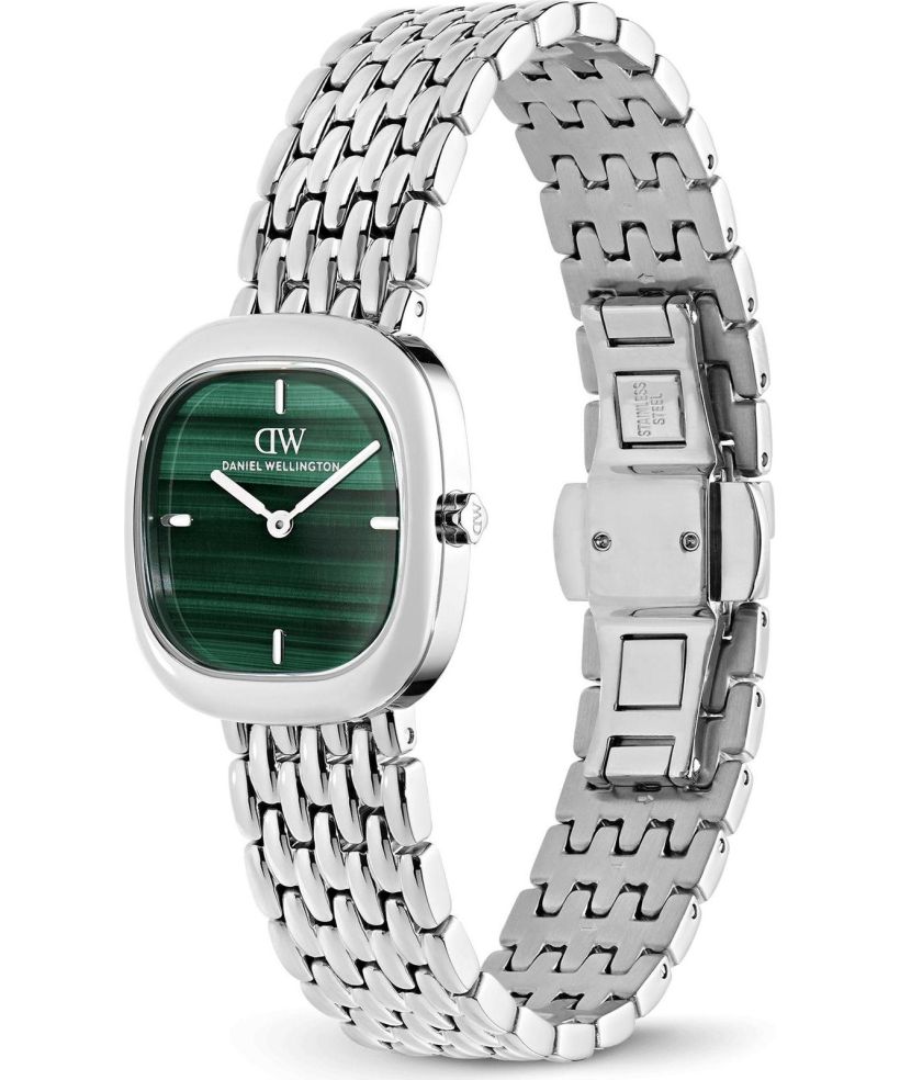 Годинник Жіночий Daniel Wellington Corta Malachite Grain-Link Silver 24mm