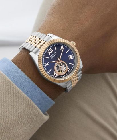 Годинник Чоловічий Guess Open Heart 2-Tone Automatic