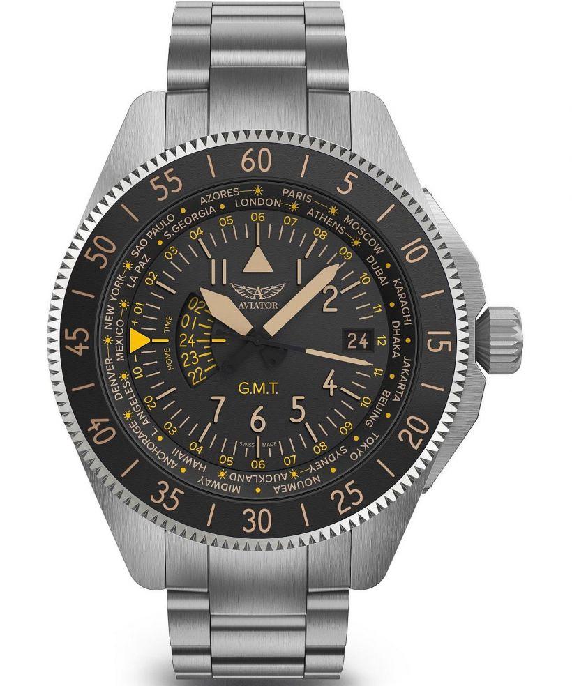 Годинник Чоловічий Aviator Airacobra GMT