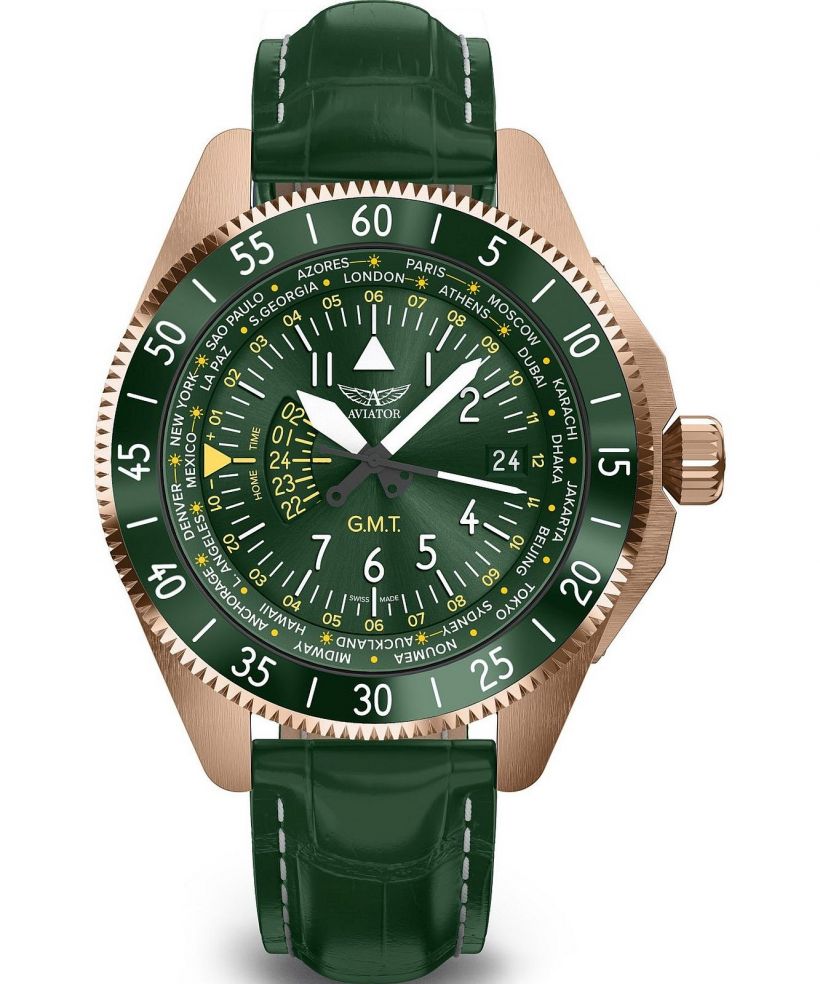 Годинник Чоловічий Aviator Airacobra GMT