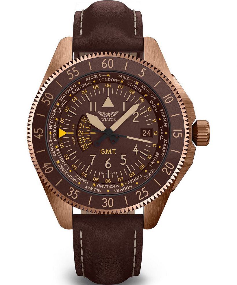 Годинник Чоловічий Aviator Airacobra GMT