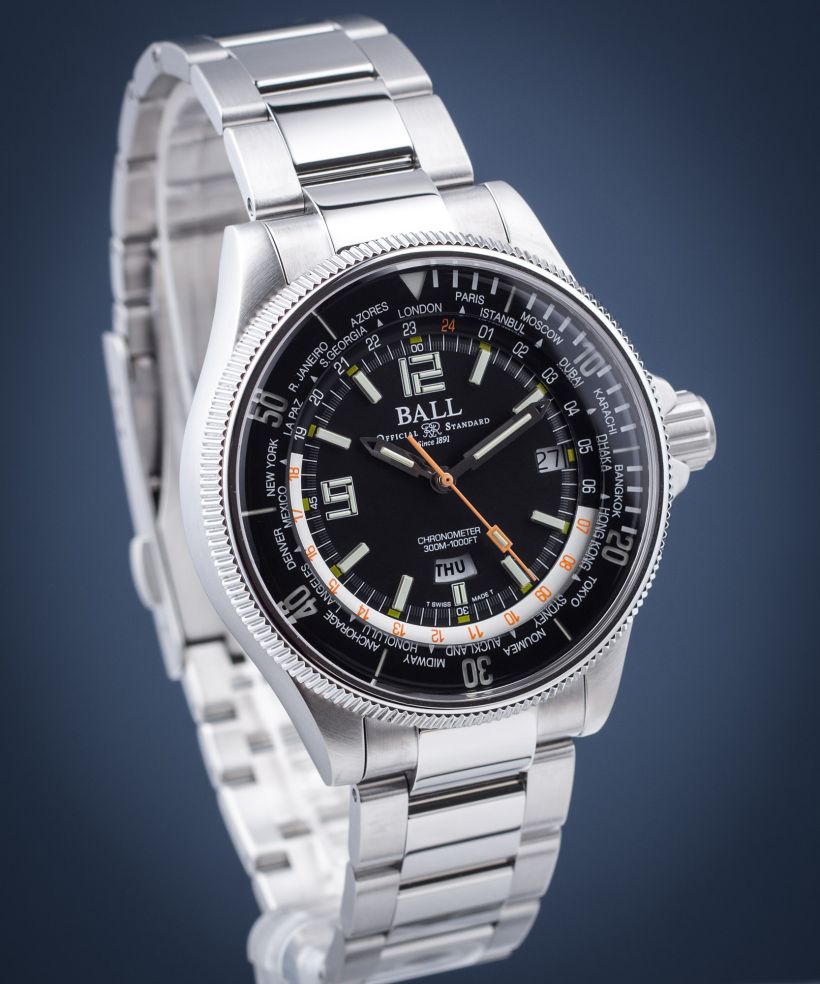 Годинник Чоловічий Ball Engineer Master II Diver Worldtime Automatic