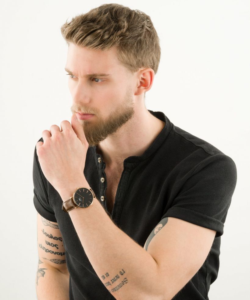 Годинник Чоловічий Daniel Wellington Classic Black Bristol 40.0mm 40
