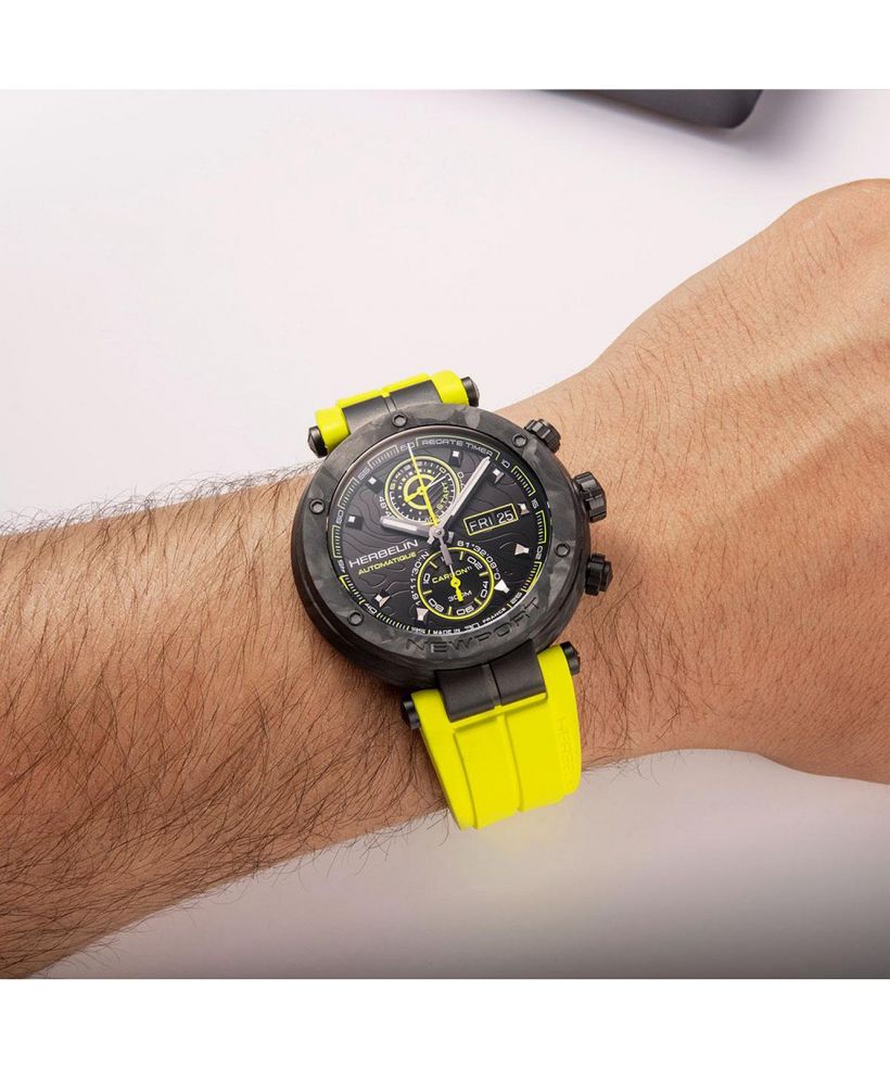 Годинник Чоловічий Herbelin Newport Carbon Chronograph Titanium Automatic Limited Edition