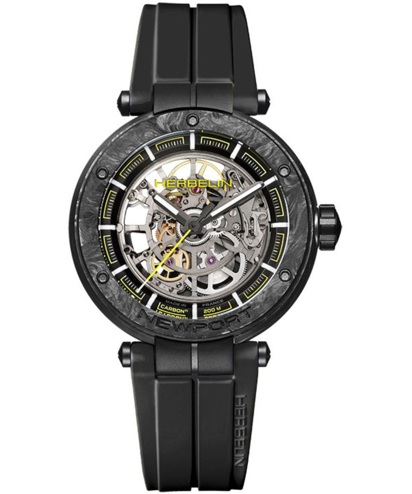 Годинник Чоловічий Herbelin Newport Carbon Skeleton Titanium Automatic Limited Edition