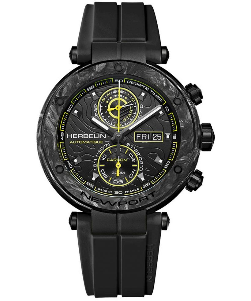 Годинник Чоловічий Herbelin Newport Carbon Titanium Automatic Chronograph Limited Edition