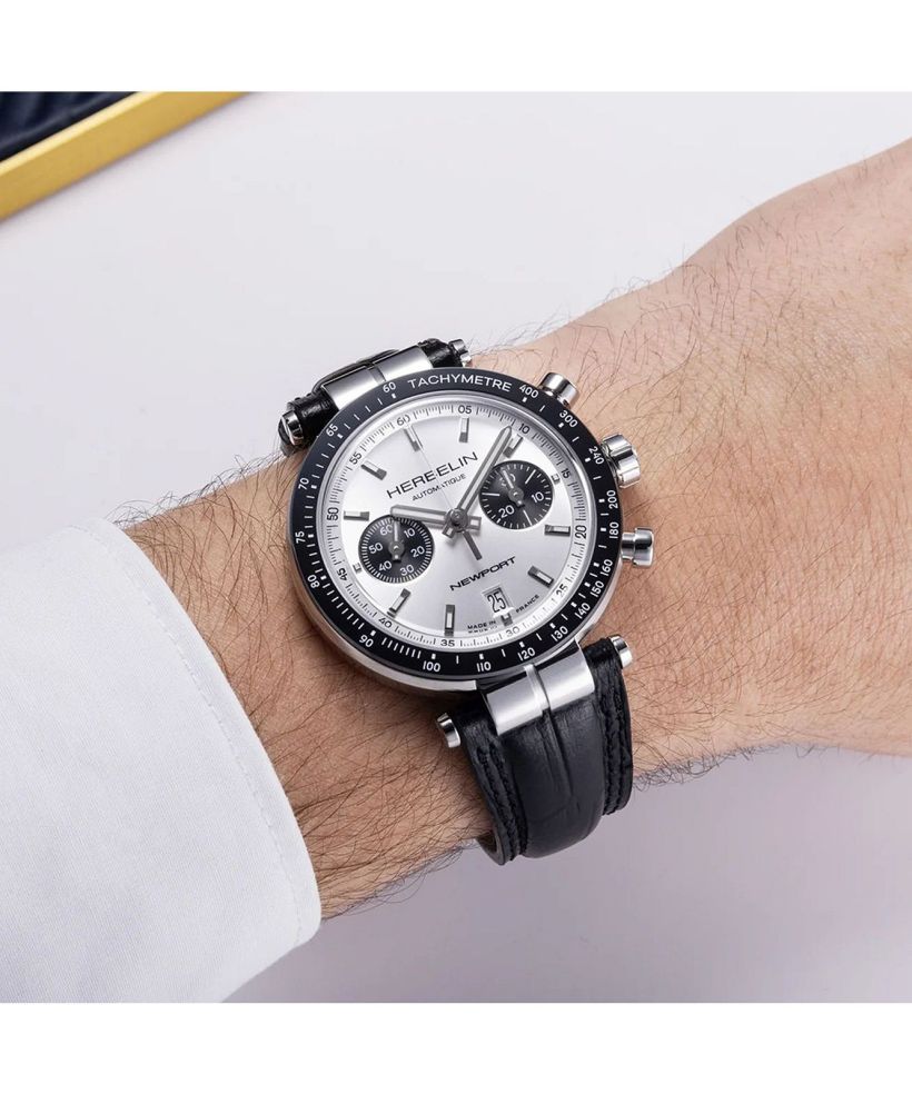 Годинник Чоловічий Herbelin Newport Heritage BI-COMPAX Panda Automatic Chronograph