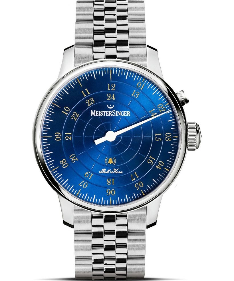 Годинник Чоловічий Meistersinger Bell Hora Medium Blue with Gold