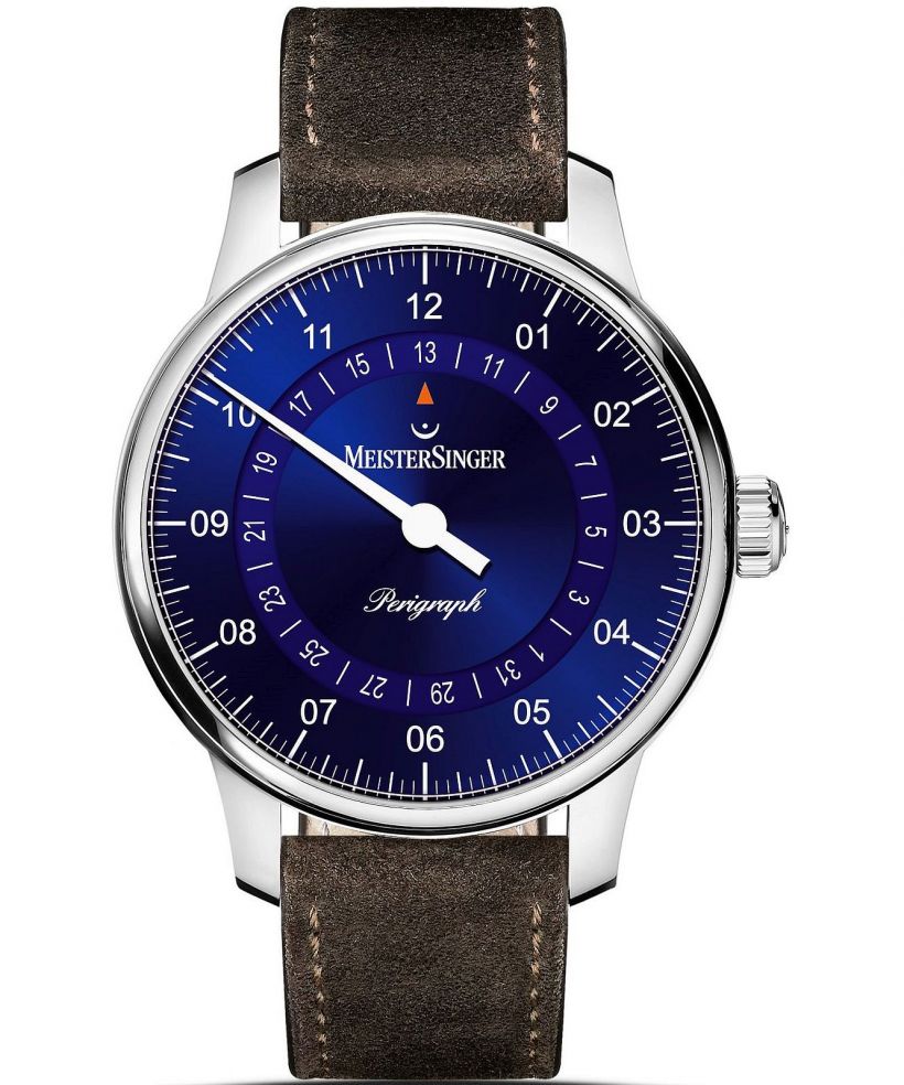 Годинник Чоловічий Meistersinger Perigraph - 38mm Sunburst Blue