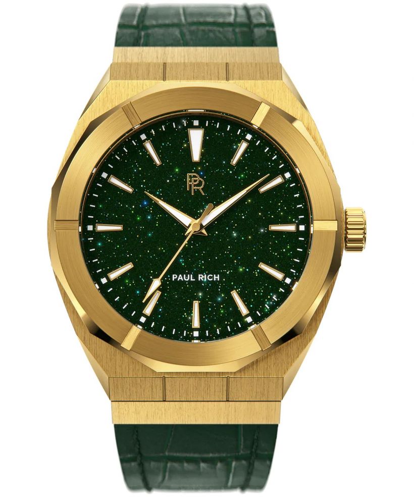 Годинник Чоловічий Paul Rich Star Dust Green Gold Leather 45
