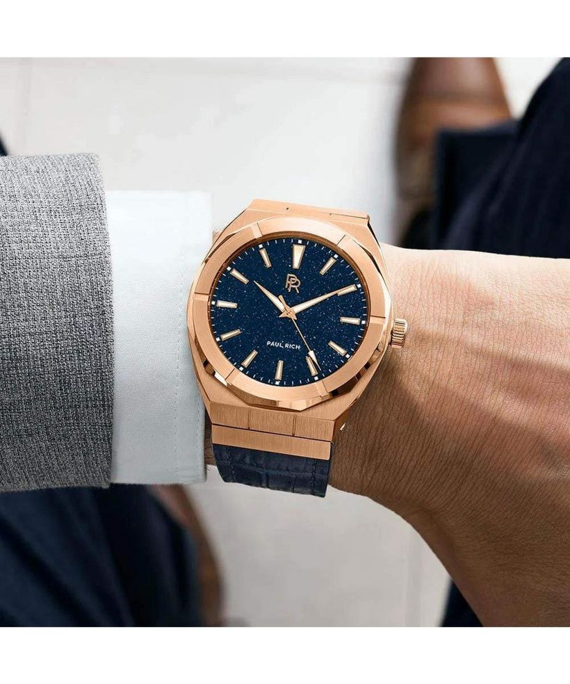 Годинник Чоловічий Paul Rich Star Dust Rose Gold Leather 45