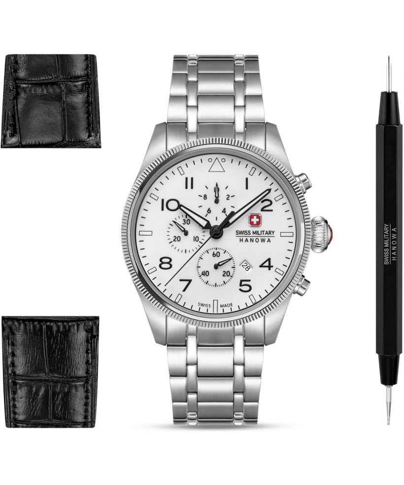 Годинник Чоловічий Swiss Military Hanowa Thunderbolt Northern Night Chronograph SET