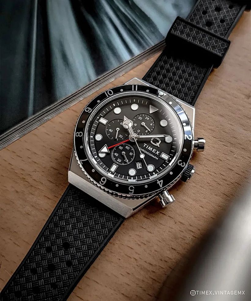 Годинник Чоловічий Timex Timex Q Three Time Zone Chronograph