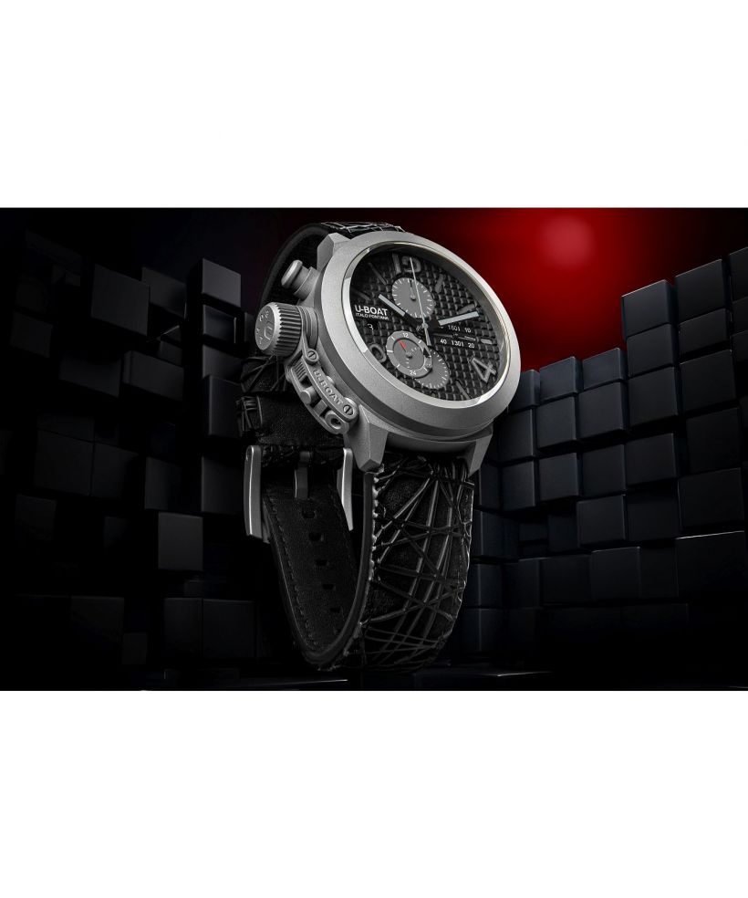 Годинник Чоловічий U-Boat Classico 45 Titanium Tungsten Black Chronograph Automatic Limited Edition