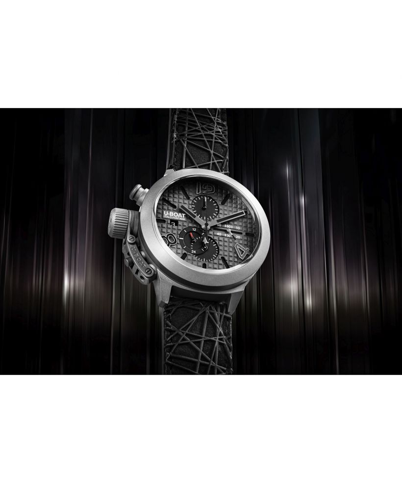 Годинник Чоловічий U-Boat Classico 45 Titanium Tungsten Gray Chronograph Automatic Limited Edition