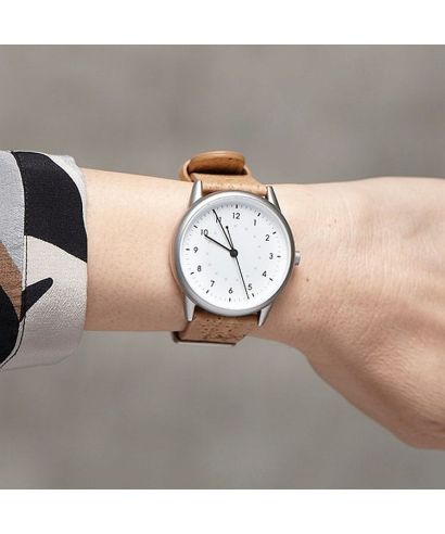 Годинник для Жінок і Чоловіків Mudita Moment NR White Cork Automatic
