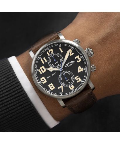 Годинник Чоловічий Rotary Heritage Pilot Chronograph
