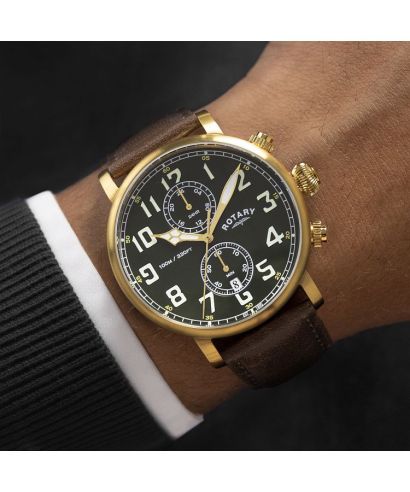 Годинник Чоловічий Rotary Heritage Pilot Chronograph