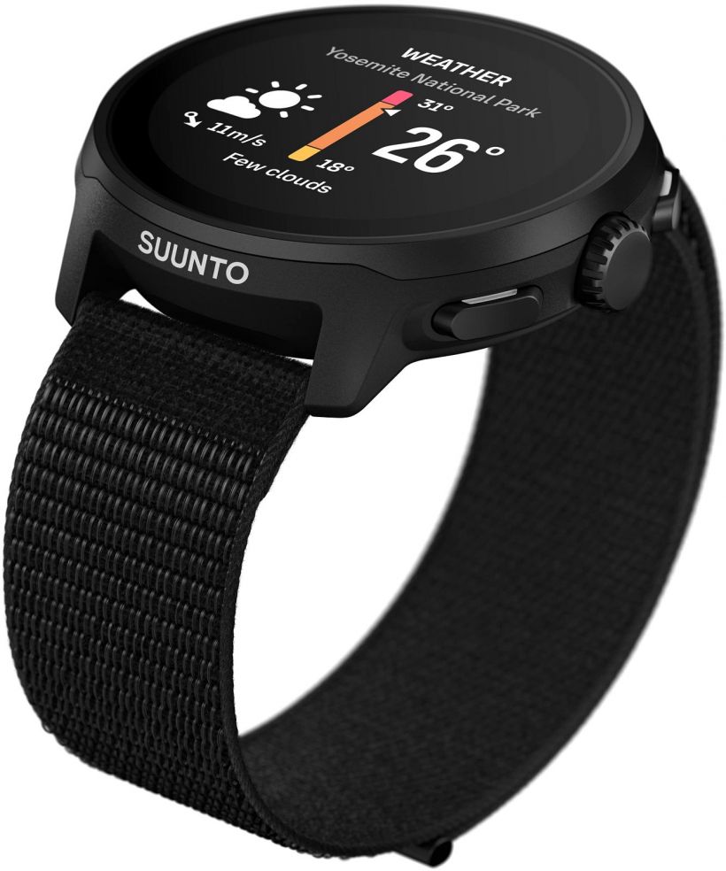 Спортивний Годинник для Жінок і Чоловіків Suunto Run All Black Textile Strap