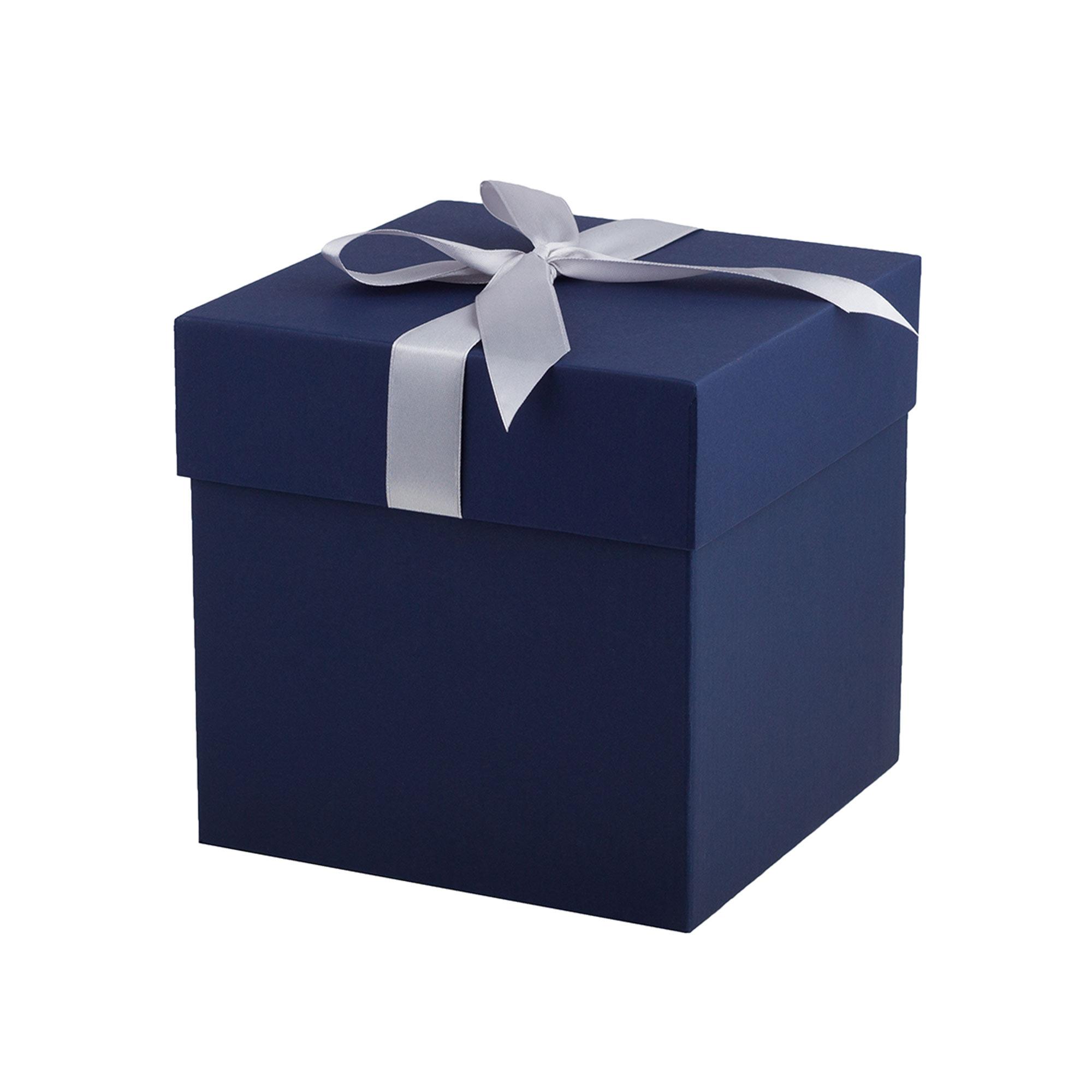 Navy blue with grey ribbon